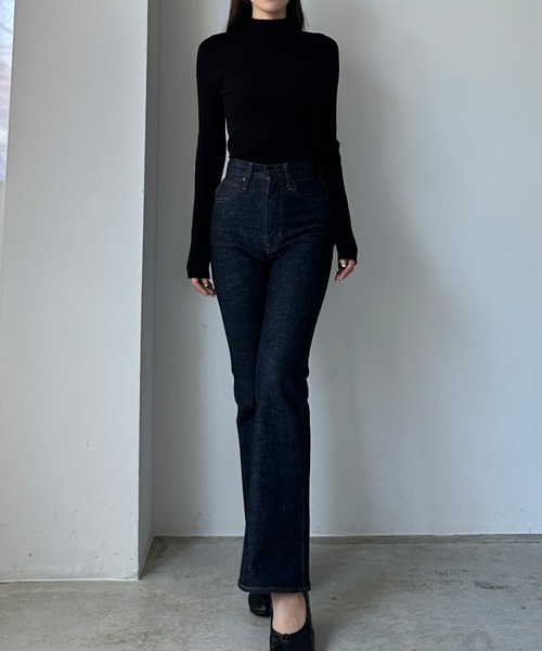 Louere(ルエレ)の「ハイネックリブニット(ニット/セーター・レディース・ブラック/アイボリー/チャコール・SMALL/MEDIUM/LARGE)」の12枚目の写真