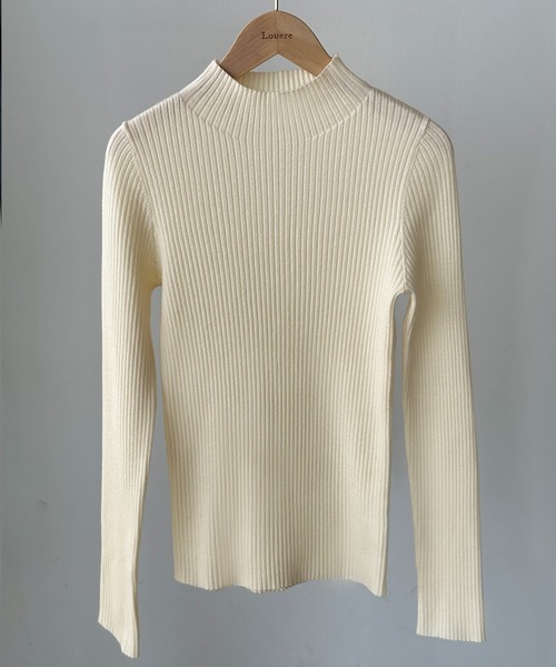 Louere(ルエレ)の「ハイネックリブニット(ニット/セーター・レディース・ブラック/アイボリー/チャコール・SMALL/MEDIUM/LARGE)」の6枚目の写真