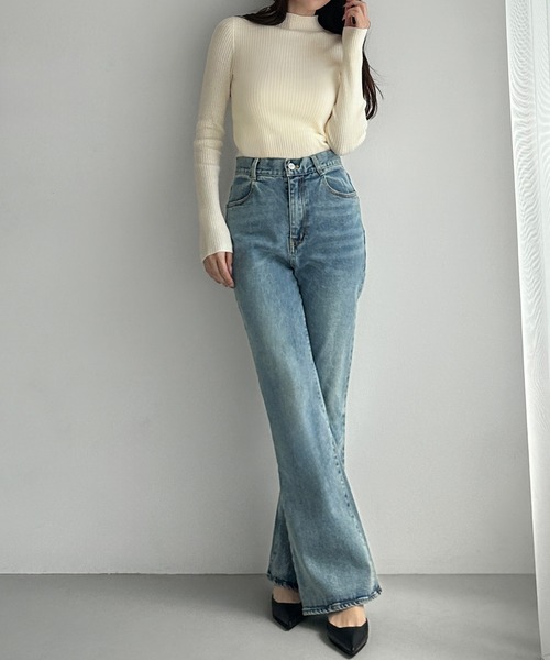 Louere(ルエレ)の「ハイネックリブニット(ニット/セーター・レディース・ブラック/アイボリー/チャコール・SMALL/MEDIUM/LARGE)」の17枚目の写真