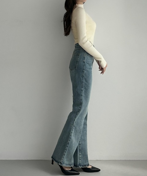 Louere(ルエレ)の「ハイネックリブニット(ニット/セーター・レディース・ブラック/アイボリー/チャコール・SMALL/MEDIUM/LARGE)」の16枚目の写真