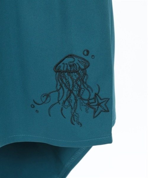 axes femme POETIQUE（アクシーズファムポエティック）の「ダークマリンスリットスカート（スカート・レディース・ブラック/ブルーグリーン/ネイビー・MEDIUM）」の15枚目の写真