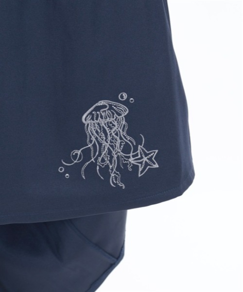 axes femme POETIQUE（アクシーズファムポエティック）の「ダークマリンスリットスカート（スカート・レディース・ブラック/ブルーグリーン/ネイビー・MEDIUM）」の7枚目の写真