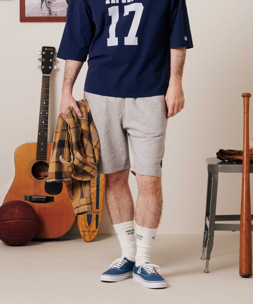 Right-on（ライトオン）の「【Hollywood athletic co】刺繍スウェットショーツ（スウェットパンツ・メンズ・グレー/グリーン/ネイビー・M/XL/L）」の2枚目の写真