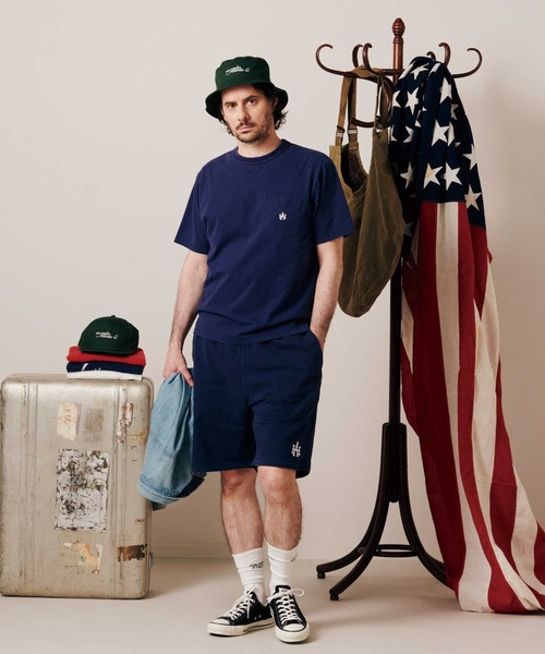 Right-on（ライトオン）の「【Hollywood athletic co】刺繍スウェットショーツ（スウェットパンツ・メンズ・グレー/グリーン/ネイビー・M/XL/L）」の12枚目の写真