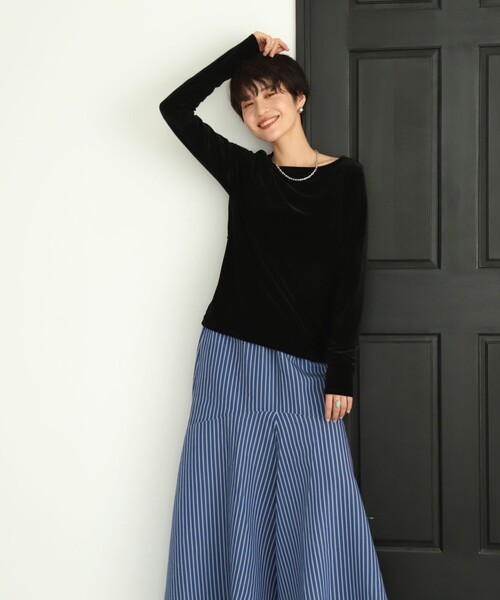 NOLLEY’S（ノーリーズ）の「シアーベロアロンT（Tシャツ/カットソー・レディース・ベビーピンク/ホワイト/ブラック・FREE）」の15枚目の写真