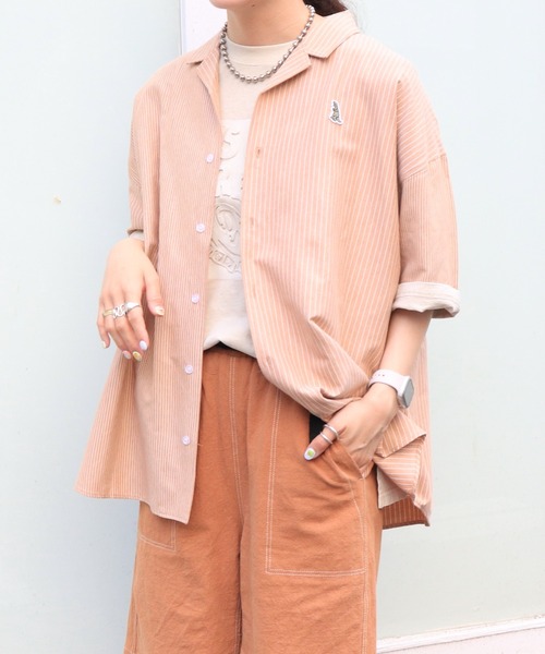 DOUBLE NAME（ダブルネーム）の「【m:rex】ミニ恐竜ワッペン5分袖