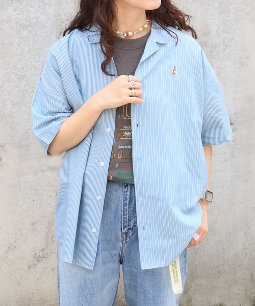 DOUBLE NAME（ダブルネーム）の「【m:rex】ミニ恐竜ワッペン5分袖