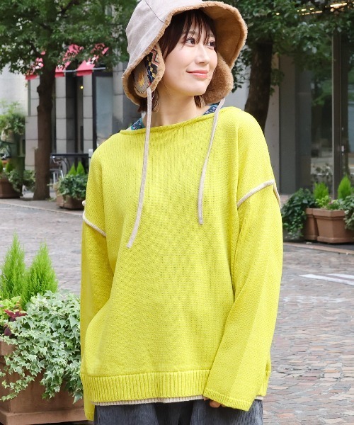 チチカカ（チチカカ）の「ウォッシャブルチロリーニットプルオーバー（ニット/セーター・レディース・イエロー/レッド/グレー/ブラック・FREE）」の3枚目の写真