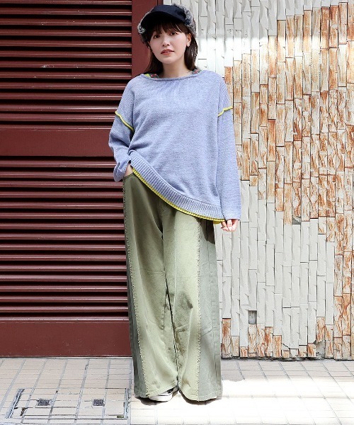 チチカカ（チチカカ）の「ウォッシャブルチロリーニットプルオーバー（ニット/セーター・レディース・イエロー/レッド/グレー/ブラック・FREE）」の5枚目の写真