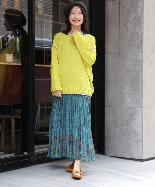 チチカカ（チチカカ）の「ウォッシャブルチロリーニットプルオーバー（ニット/セーター・レディース・イエロー/レッド/グレー/ブラック・FREE）」の6枚目の写真