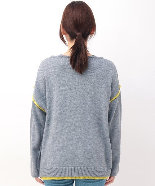 チチカカ（チチカカ）の「ウォッシャブルチロリーニットプルオーバー（ニット/セーター・レディース・イエロー/レッド/グレー/ブラック・FREE）」の13枚目の写真