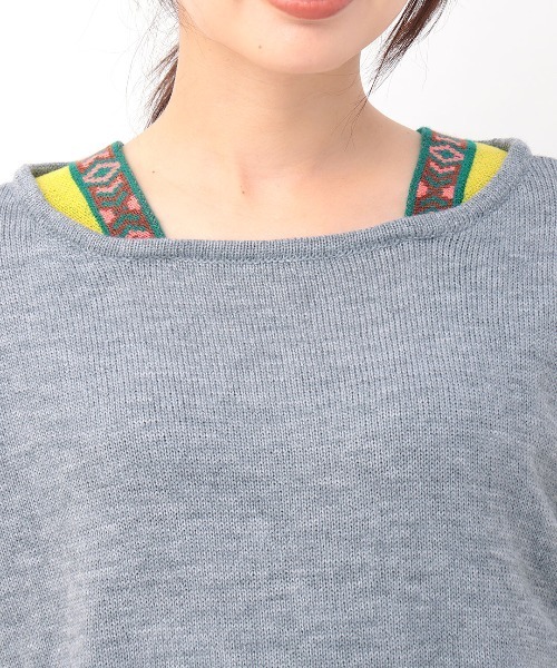 チチカカ（チチカカ）の「ウォッシャブルチロリーニットプルオーバー（ニット/セーター・レディース・イエロー/レッド/グレー/ブラック・FREE）」の14枚目の写真