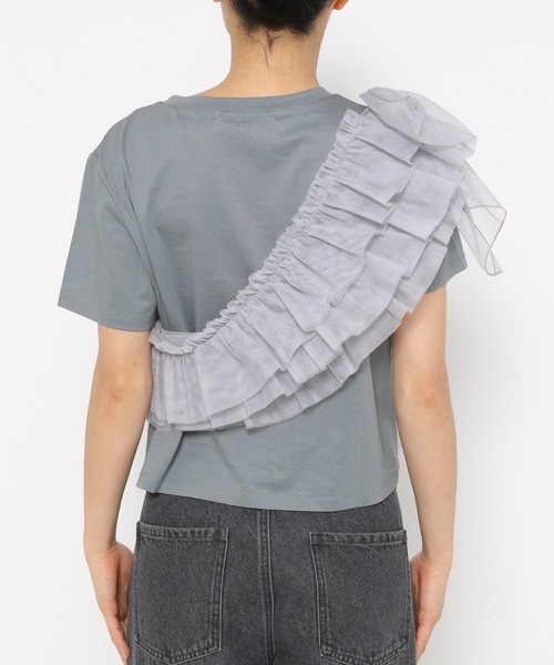 mysty woman(ミスティウーマン)の「マルチWAYビスチェセットTシャツ 137956(Tシャツ/カットソー・レディース・オフホワイト/ブラック/ライトブルー・FREE)」の15枚目の写真