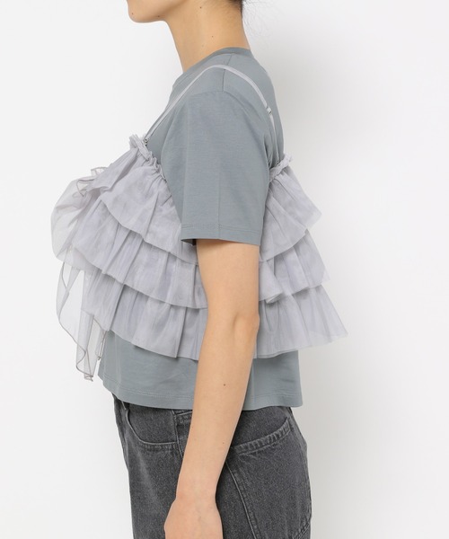 mysty woman(ミスティウーマン)の「マルチWAYビスチェセットTシャツ 137956(Tシャツ/カットソー・レディース・オフホワイト/ブラック/ライトブルー・FREE)」の17枚目の写真