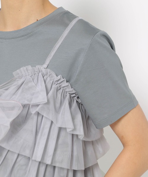 mysty woman(ミスティウーマン)の「マルチWAYビスチェセットTシャツ 137956(Tシャツ/カットソー・レディース・オフホワイト/ブラック/ライトブルー・FREE)」の21枚目の写真