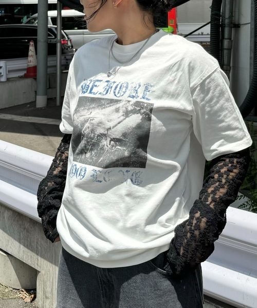 PAGEBOY（ページボーイ）の「PBLIM/スリムロックT（Tシャツ/カットソー・レディース・グレー/オフホワイト・FREE）」の10枚目の写真