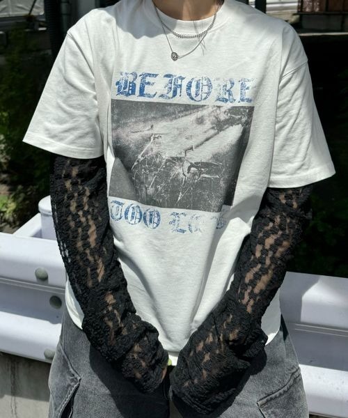 PAGEBOY（ページボーイ）の「PBLIM/スリムロックT（Tシャツ/カットソー・レディース・グレー/オフホワイト・FREE）」の9枚目の写真