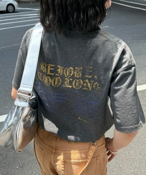 PAGEBOY（ページボーイ）の「PBLIM/スリムロックT（Tシャツ/カットソー・レディース・グレー/オフホワイト・FREE）」の7枚目の写真