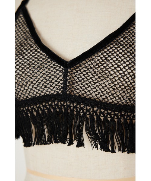 PROVOKE (プロヴォーク)の「メッシュブラトップス(チューブトップ・レディース・ブラック/アイボリー・FREE)」の5枚目の写真