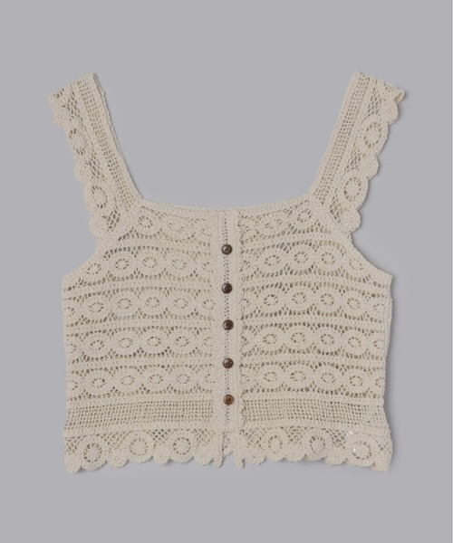Olu.（オルドット）の「サマーレースニットトップス（その他トップス・レディース・オフホワイト/ベージュ・FREE）」の7枚目の写真