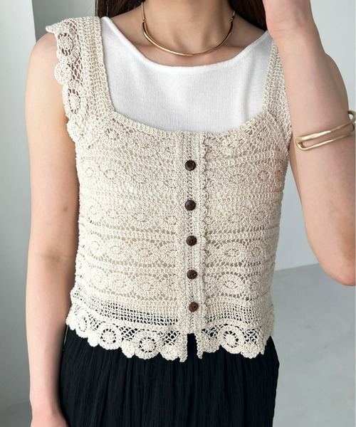 Olu.（オルドット）の「サマーレースニットトップス（その他トップス・レディース・オフホワイト/ベージュ・FREE）」の16枚目の写真