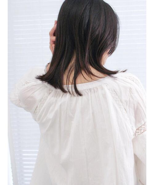 Samansa Mos2 blue(サマンサモスモスブルー)の「【Made in India】レース切替ブラウス(シャツ/ブラウス・レディース・グリーン/オフホワイト/ブラック・F)」の7枚目の写真