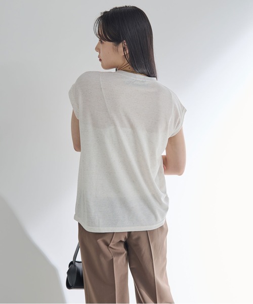 Shelly island（シェリーアイランド）の「フレンチスリーブカットソー（Tシャツ/カットソー・レディース・ホワイト/ブラック・FREE）」の16枚目の写真