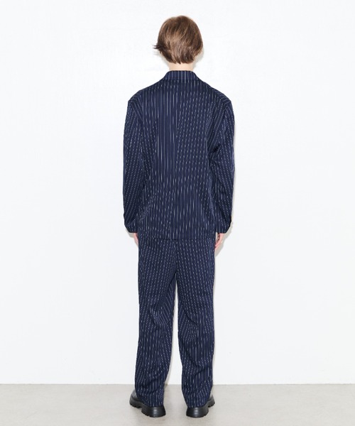 Lui's（ルイス）の「【Neucon/ニューコン】ストライプ/チェック ワイドスラックスパンツ（その他パンツ・メンズ・ネイビー/キャメル・1/2）」の12枚目の写真