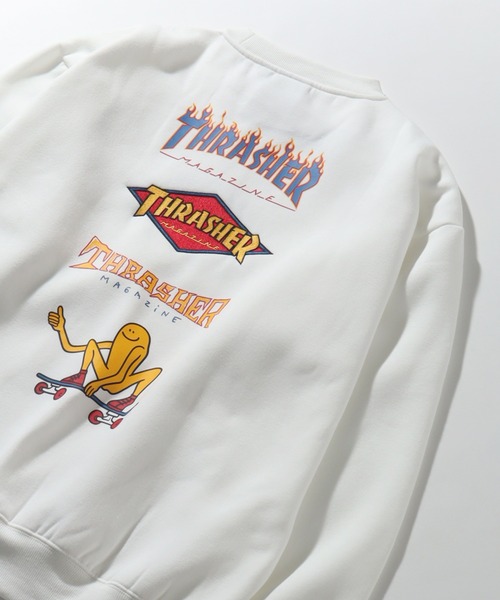 THRASHER(スラッシャー)の「【THRASHER/スラッシャー】裏起毛 バックプリント & 刺繍ロゴ クルーネック スウェット トレーナー(スウェット・メンズ・ネイビー/ブラック/アッシュグレー/ホワイト/ブラック系その他/グリーン/ホワイト系その他・M/XL/L)」の10枚目の写真