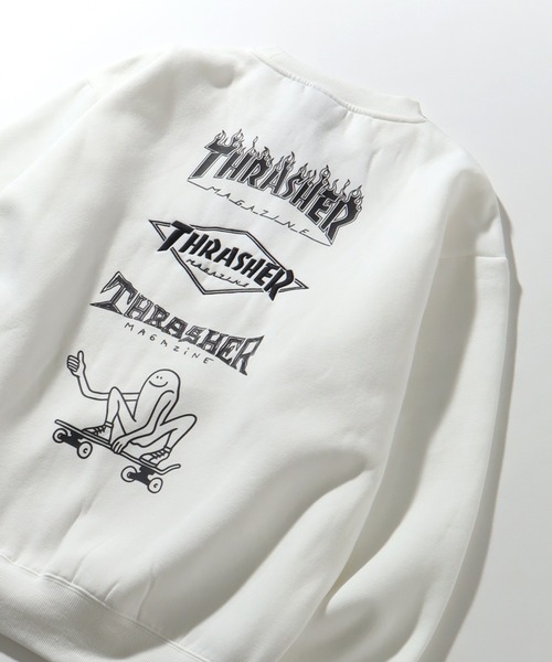 THRASHER(スラッシャー)の「【THRASHER/スラッシャー】裏起毛 バックプリント & 刺繍ロゴ クルーネック スウェット トレーナー(スウェット・メンズ・ネイビー/ブラック/アッシュグレー/ホワイト/ブラック系その他/グリーン/ホワイト系その他・M/XL/L)」の14枚目の写真