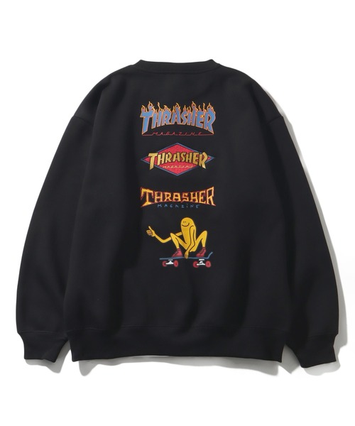THRASHER(スラッシャー)の「【THRASHER/スラッシャー】裏起毛 バックプリント & 刺繍ロゴ クルーネック スウェット トレーナー(スウェット・メンズ・ネイビー/ブラック/アッシュグレー/ホワイト/ブラック系その他/グリーン/ホワイト系その他・M/XL/L)」の16枚目の写真