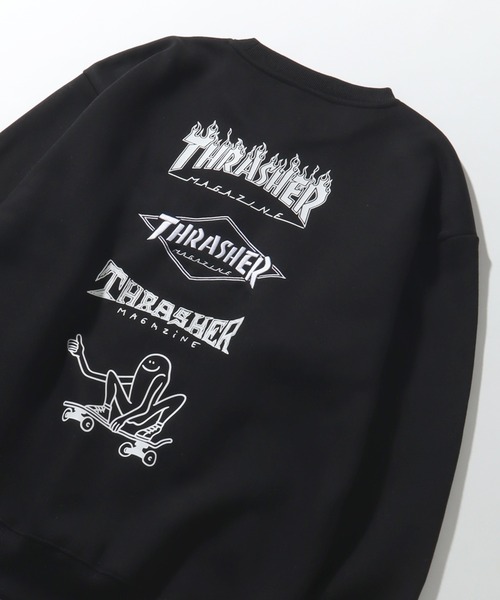THRASHER(スラッシャー)の「【THRASHER/スラッシャー】裏起毛 バックプリント & 刺繍ロゴ クルーネック スウェット トレーナー(スウェット・メンズ・ネイビー/ブラック/アッシュグレー/ホワイト/ブラック系その他/グリーン/ホワイト系その他・M/XL/L)」の22枚目の写真