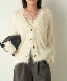 Lui's（ルイス）の「リサイクルシャギーオーバーニットカーディガン