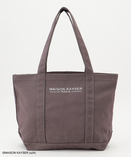 ANY（エニィ）の「【MAISON KAYSERコラボ】刺繍ロゴトートバッグ（トートバッグ・レディース・アイボリー系/グレー系・F）」の2枚目の写真