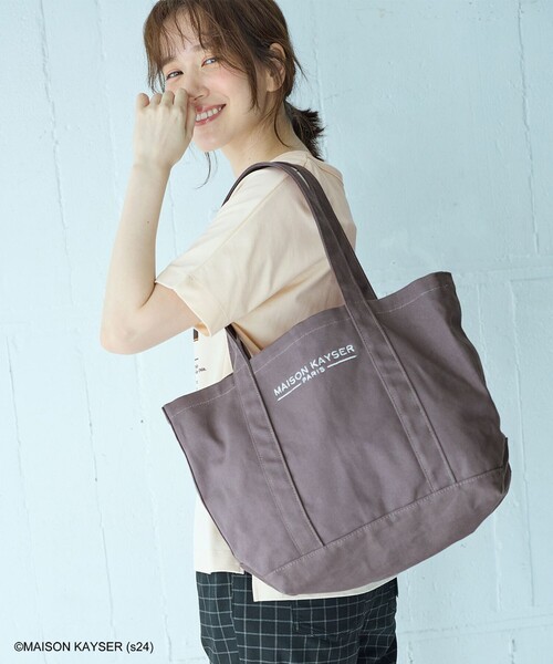 ANY（エニィ）の「【MAISON KAYSERコラボ】刺繍ロゴトートバッグ（トートバッグ・レディース・アイボリー系/グレー系・F）」の10枚目の写真