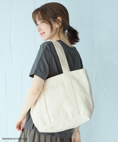 ANY（エニィ）の「【MAISON KAYSERコラボ】刺繍ロゴトートバッグ（トートバッグ・レディース・アイボリー系/グレー系・F）」の15枚目の写真