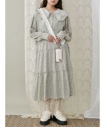 merry jenny | floralレースカラーワンピース(ワンピース)