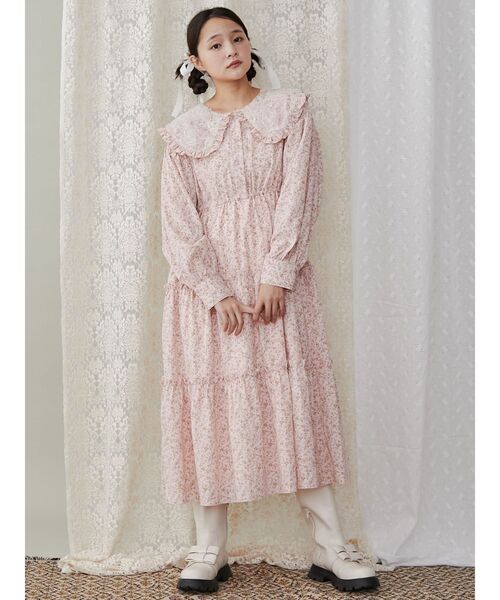 merry jenny（メリージェニー）の「floralレースカラーワンピース（ワンピース・レディース・オフホワイト/ピンク/グリーン・FREE）」の17枚目の写真