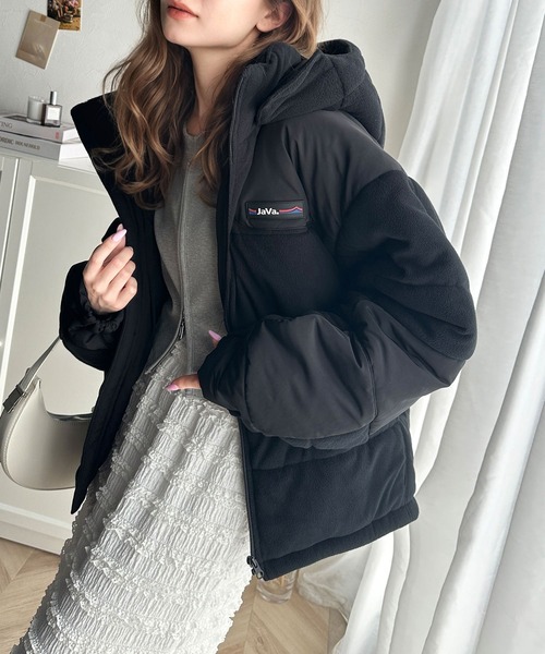 セール】《JaVaジャバコラボ》こなれ感をプラス。フリース異素材