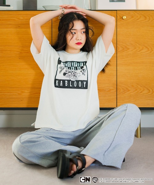 JUNRED（ジュンレッド）の「【 THE POWERPUFF GIRLS / パワーパフ ガールズ コラボ 】プリントTシャツ（Tシャツ/カットソー・メンズ・チャコールグレー/ホワイト/ブルー・L/M）」の16枚目の写真