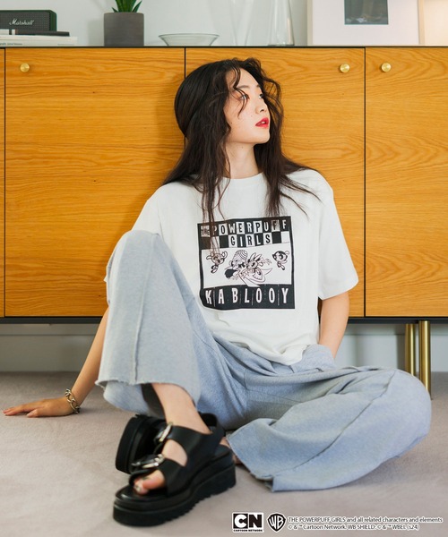JUNRED（ジュンレッド）の「【 THE POWERPUFF GIRLS / パワーパフ ガールズ コラボ 】プリントTシャツ（Tシャツ/カットソー・メンズ・チャコールグレー/ホワイト/ブルー・L/M）」の15枚目の写真