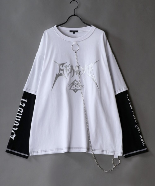 ロゴプリントレイヤードTシャツ JIL SANDER】FW23 ロゴ レイヤード Tシャツ Bone/Gray/Black
