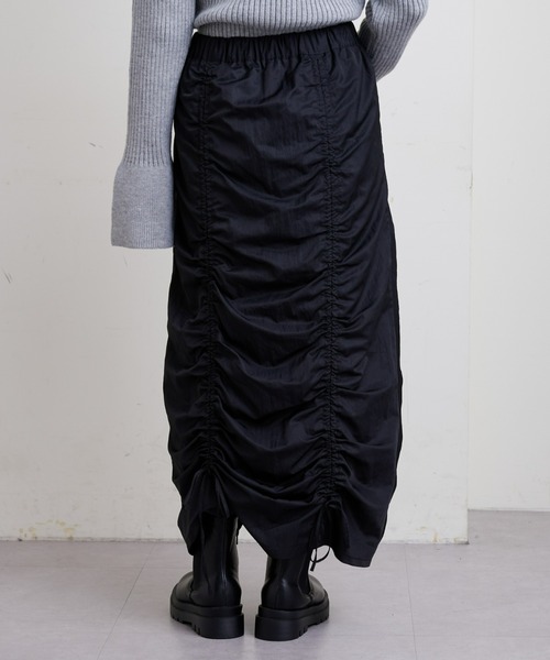 CIAOPANIC TYPY(チャオパニックティピー)の「縦シャーリングスカート(スカート・レディース・ブラック/カーキ/オフホワイト・SMALL/MEDIUM)」の19枚目の写真