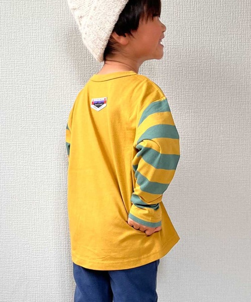 SKAPE（エスケープ）の「ﾎﾞｰｲｽｶｳﾄﾛﾝT（Tシャツ/カットソー・キッズ・ホワイト/イエロー・80ｃｍ/90cm/100cm/110cm/120cm/130cm）」の7枚目の写真