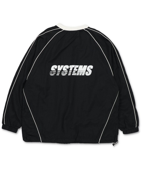 SPINNS（スピンズ）の「ストリート＆グランジ/ゲームシャツデザインナイロンプルオーバー パイピング（スウェット・メンズ・ネイビー/ワイン/ブラック/ブルー/オフホワイト・ONESIZE）」の7枚目の写真