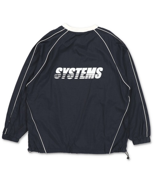 SPINNS（スピンズ）の「ストリート＆グランジ/ゲームシャツデザインナイロンプルオーバー パイピング（スウェット・メンズ・ネイビー/ワイン/ブラック/ブルー/オフホワイト・ONESIZE）」の9枚目の写真