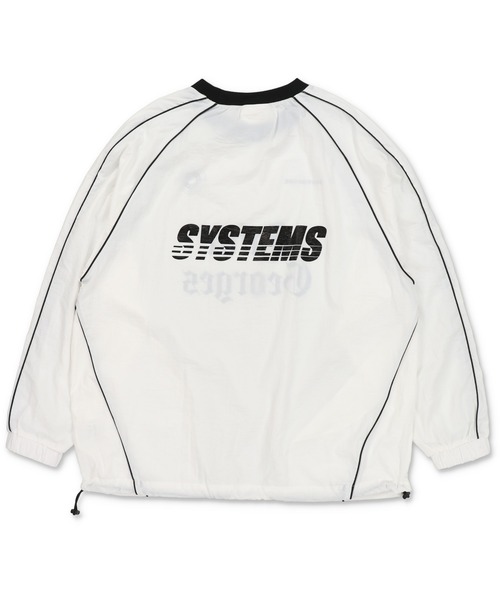 SPINNS（スピンズ）の「ストリート＆グランジ/ゲームシャツデザインナイロンプルオーバー パイピング（スウェット・メンズ・ネイビー/ワイン/ブラック/ブルー/オフホワイト・ONESIZE）」の11枚目の写真