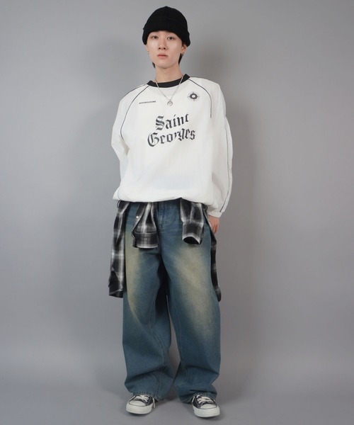 セール】ストリート＆グランジ/ゲームシャツデザインナイロンプル
