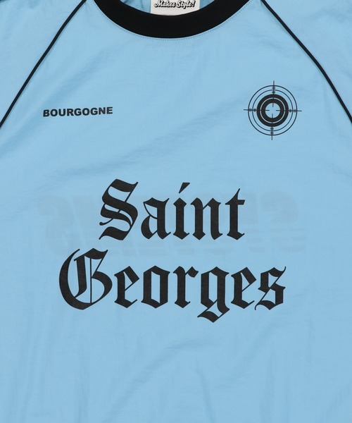 SPINNS（スピンズ）の「ストリート＆グランジ/ゲームシャツデザインナイロンプルオーバー パイピング（スウェット・メンズ・ネイビー/ワイン/ブラック/ブルー/オフホワイト・ONESIZE）」の15枚目の写真