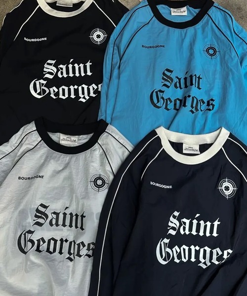 SPINNS（スピンズ）の「ストリート＆グランジ/ゲームシャツデザインナイロンプルオーバー パイピング（スウェット・メンズ・ネイビー/ワイン/ブラック/ブルー/オフホワイト・ONESIZE）」の21枚目の写真